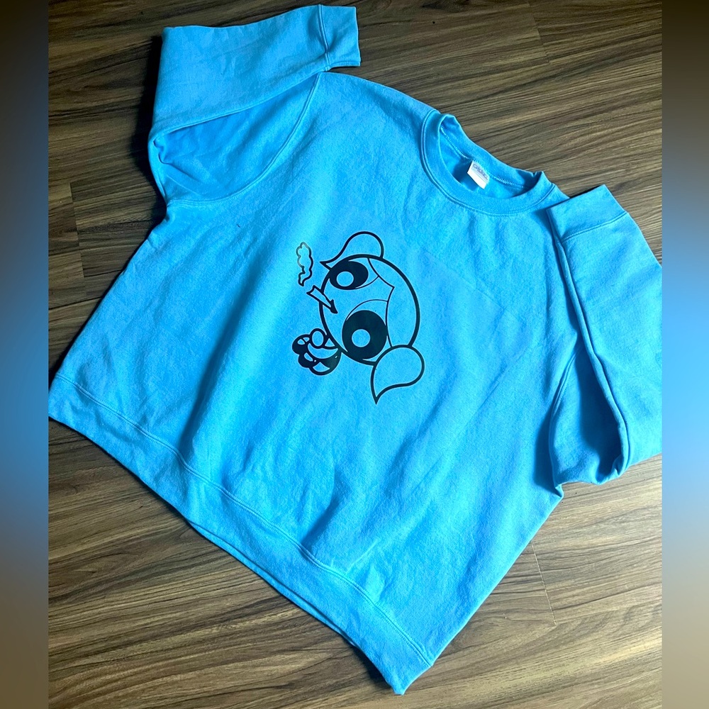 Oversized 420 Power Puff Girls Bubbles Pullover Sweater